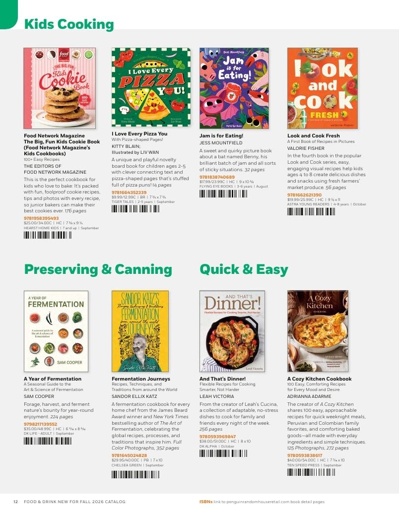 Penguin Random House Retail PRH Special Markets New for Fall 2026 Food & Drink Catalog Weekly Ad January 1 - December 31, 2026