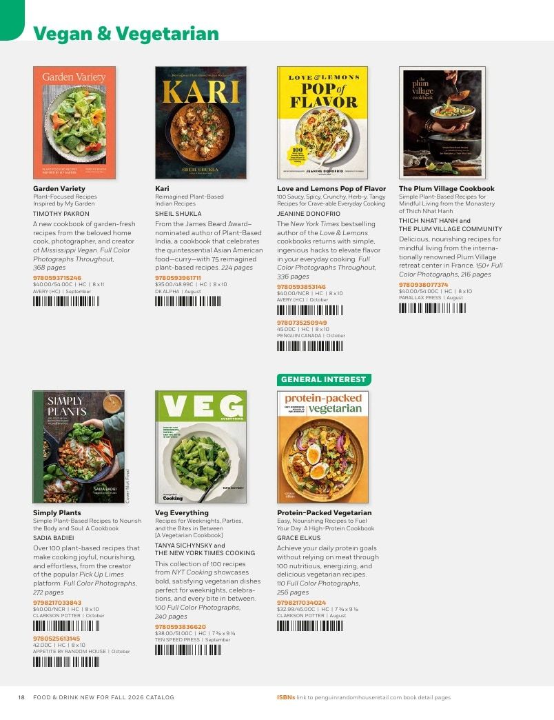 Penguin Random House Retail PRH Special Markets New for Fall 2026 Food & Drink Catalog Weekly Ad January 1 - December 31, 2026