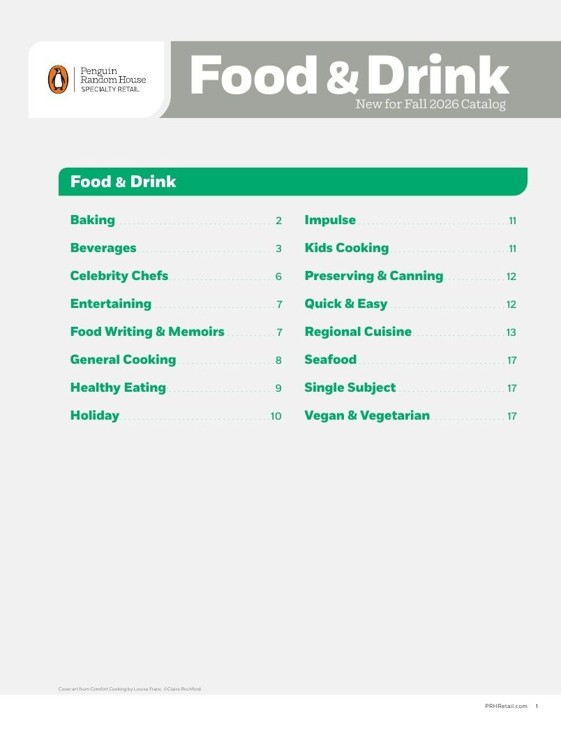 Penguin Random House Retail PRH Special Markets New for Fall 2026 Food & Drink Catalog Weekly Ad January 1 - December 31, 2026