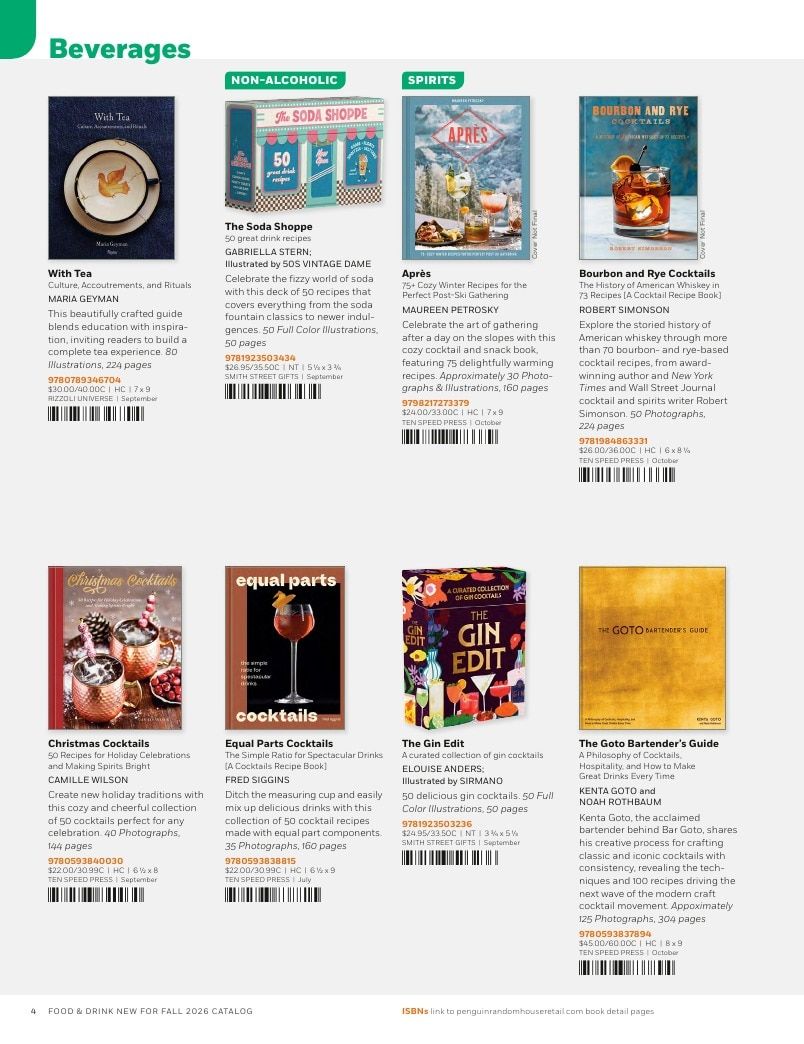 Penguin Random House Retail PRH Special Markets New for Fall 2026 Food & Drink Catalog Weekly Ad January 1 - December 31, 2026