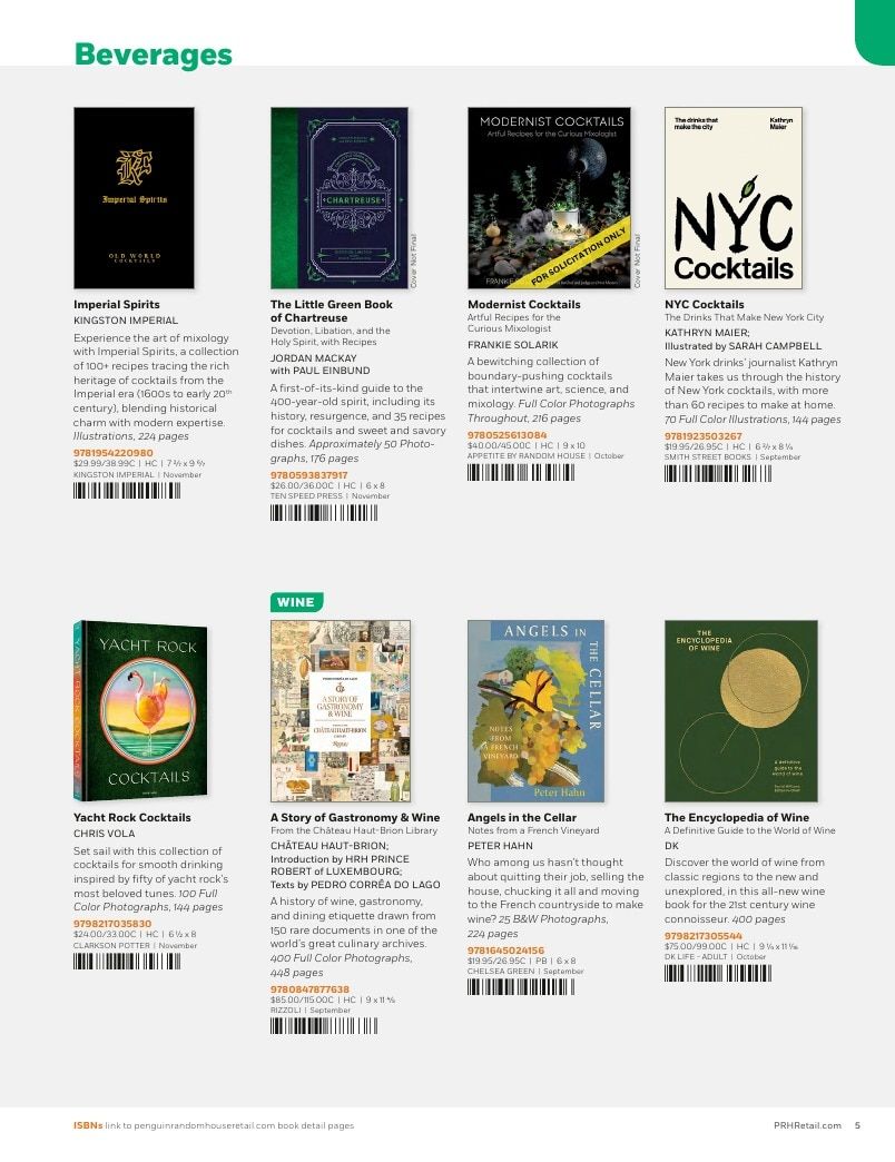 Penguin Random House Retail PRH Special Markets New for Fall 2026 Food & Drink Catalog Weekly Ad January 1 - December 31, 2026