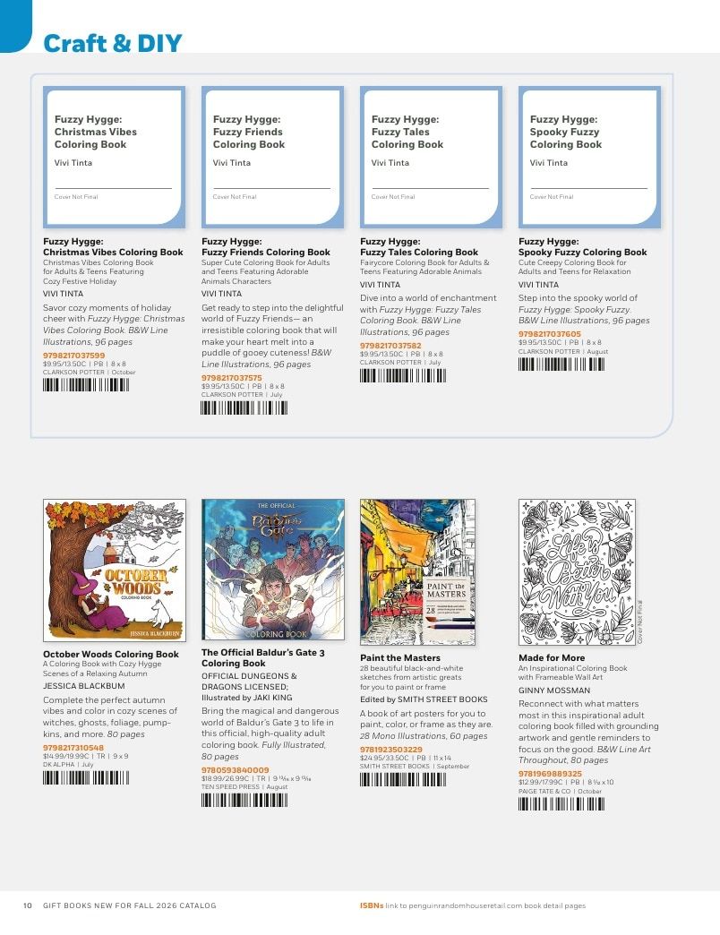 Penguin Random House Retail PRH Special Markets New for Fall 2026 Gift Books Catalog Weekly Ad January 1 - December 31, 2026