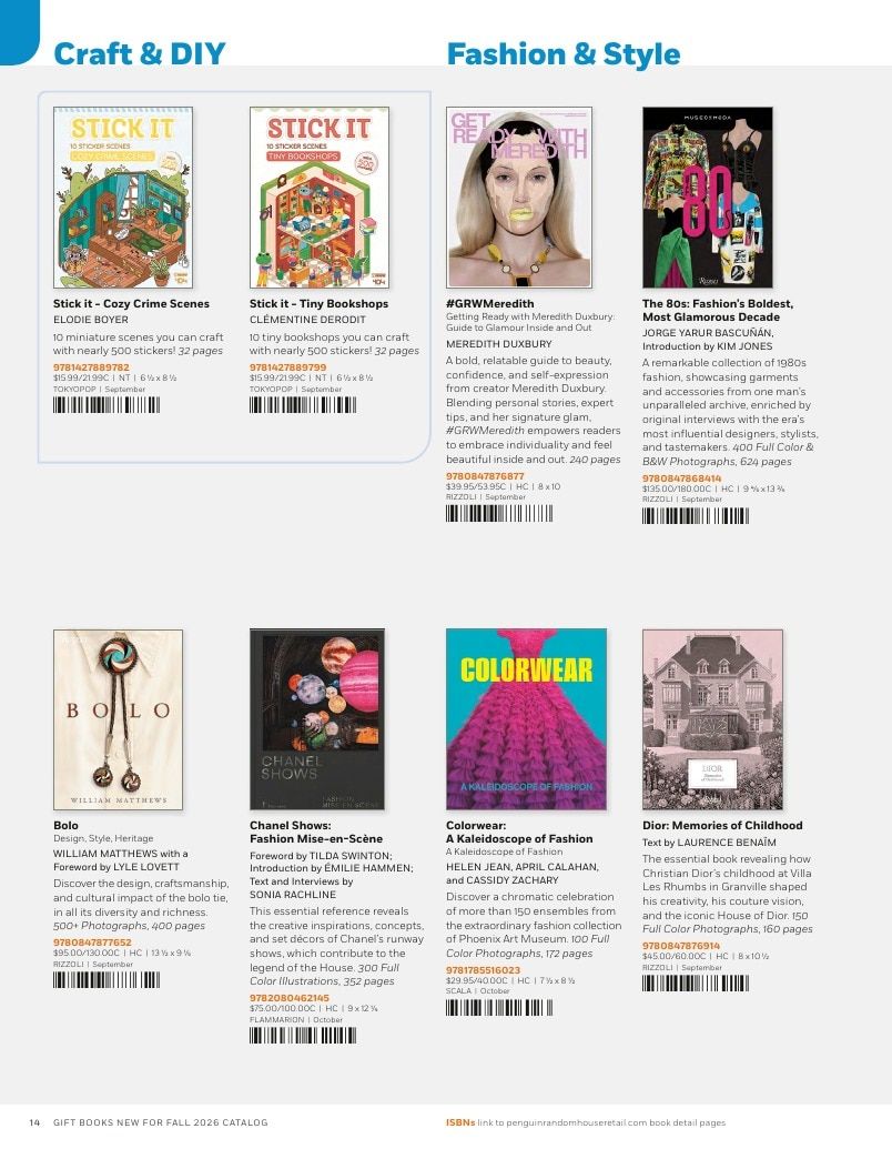 Penguin Random House Retail PRH Special Markets New for Fall 2026 Gift Books Catalog Weekly Ad January 1 - December 31, 2026