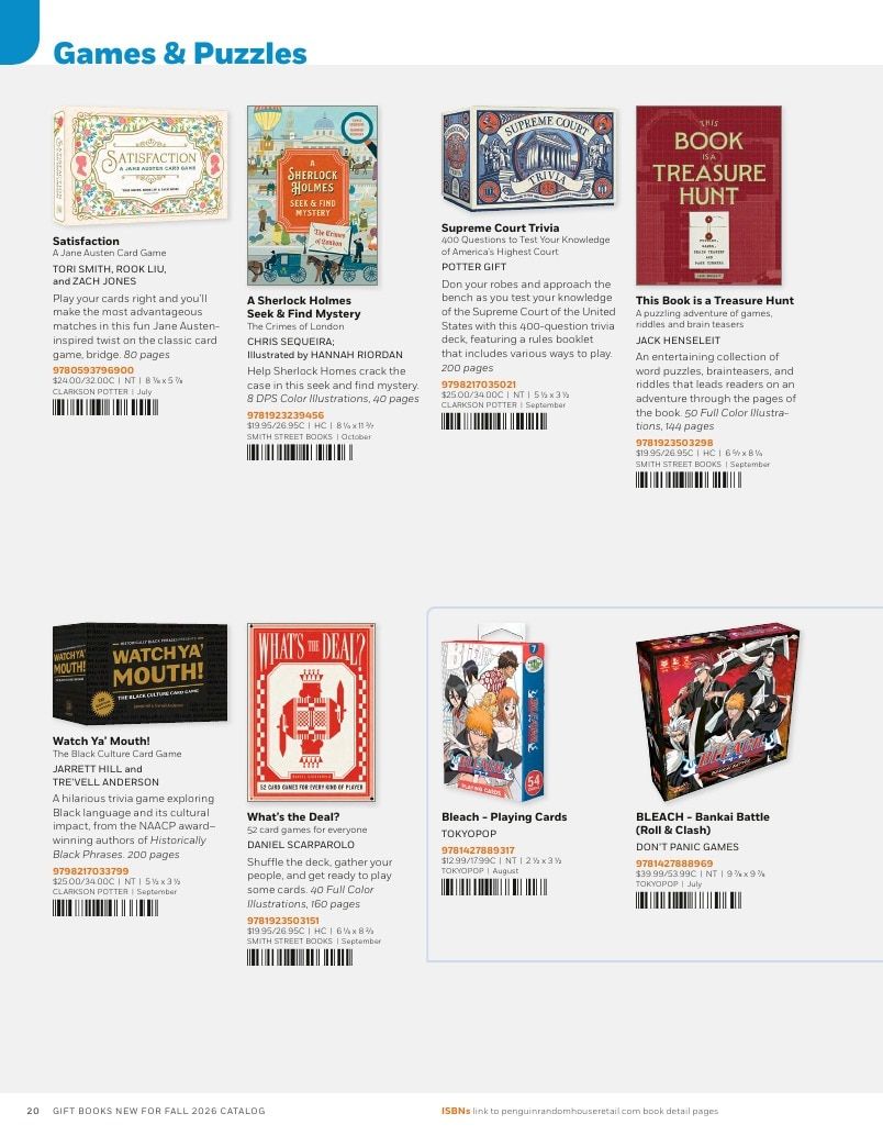Penguin Random House Retail PRH Special Markets New for Fall 2026 Gift Books Catalog Weekly Ad January 1 - December 31, 2026
