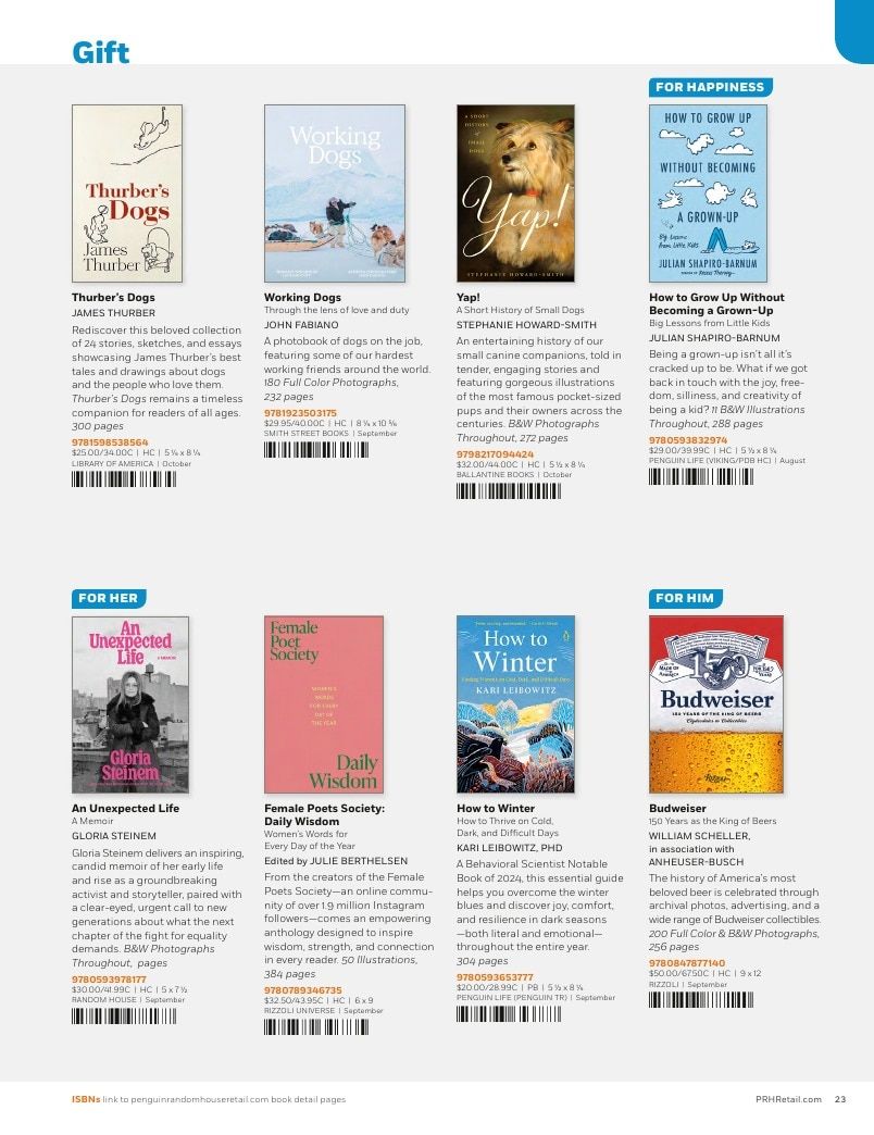 Penguin Random House Retail PRH Special Markets New for Fall 2026 Gift Books Catalog Weekly Ad January 1 - December 31, 2026