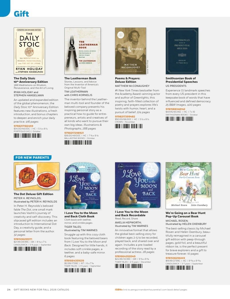 Penguin Random House Retail PRH Special Markets New for Fall 2026 Gift Books Catalog Weekly Ad January 1 - December 31, 2026