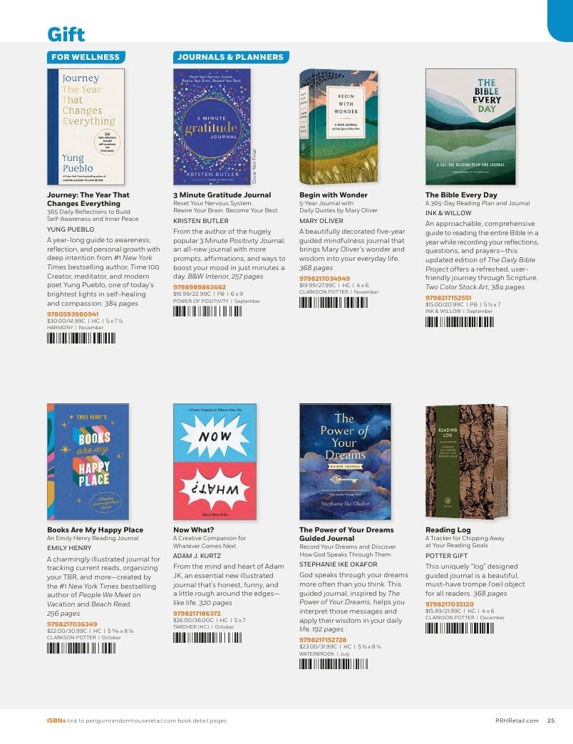 Penguin Random House Retail PRH Special Markets New for Fall 2026 Gift Books Catalog Weekly Ad January 1 - December 31, 2026