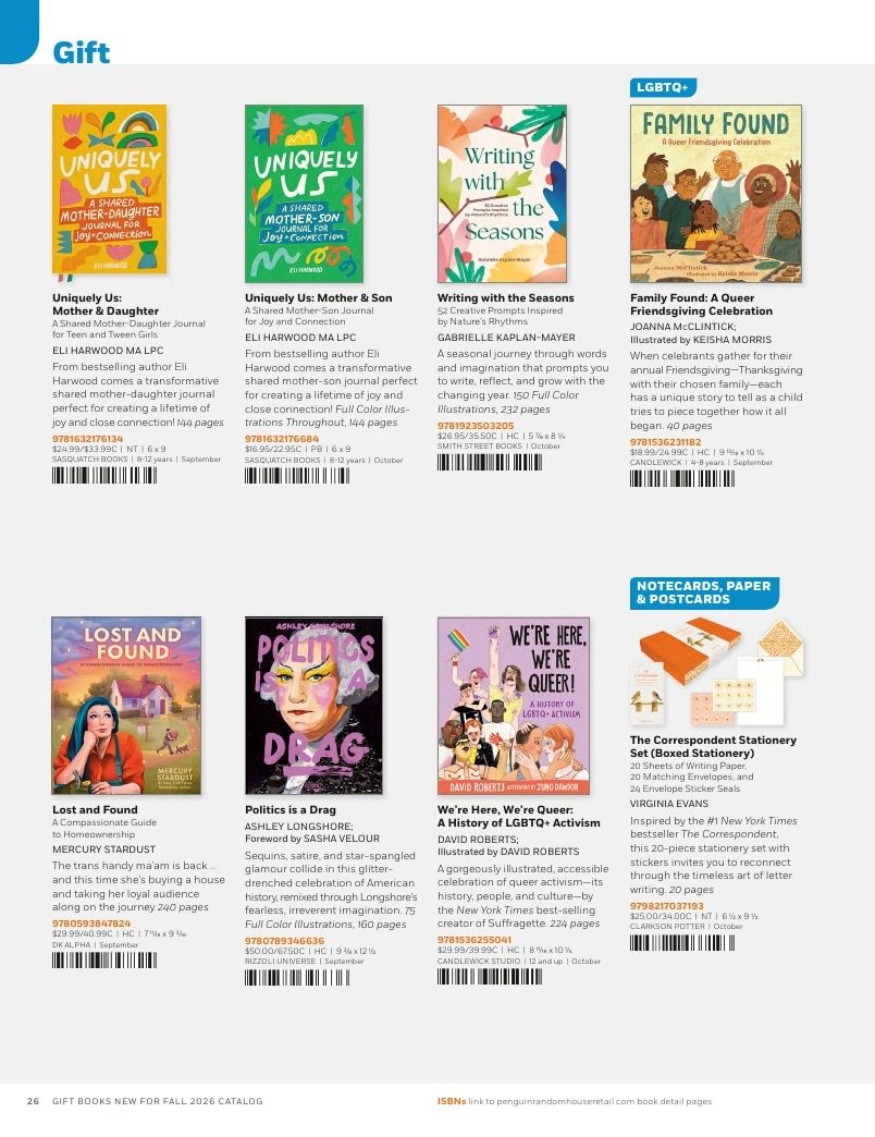 Penguin Random House Retail PRH Special Markets New for Fall 2026 Gift Books Catalog Weekly Ad January 1 - December 31, 2026