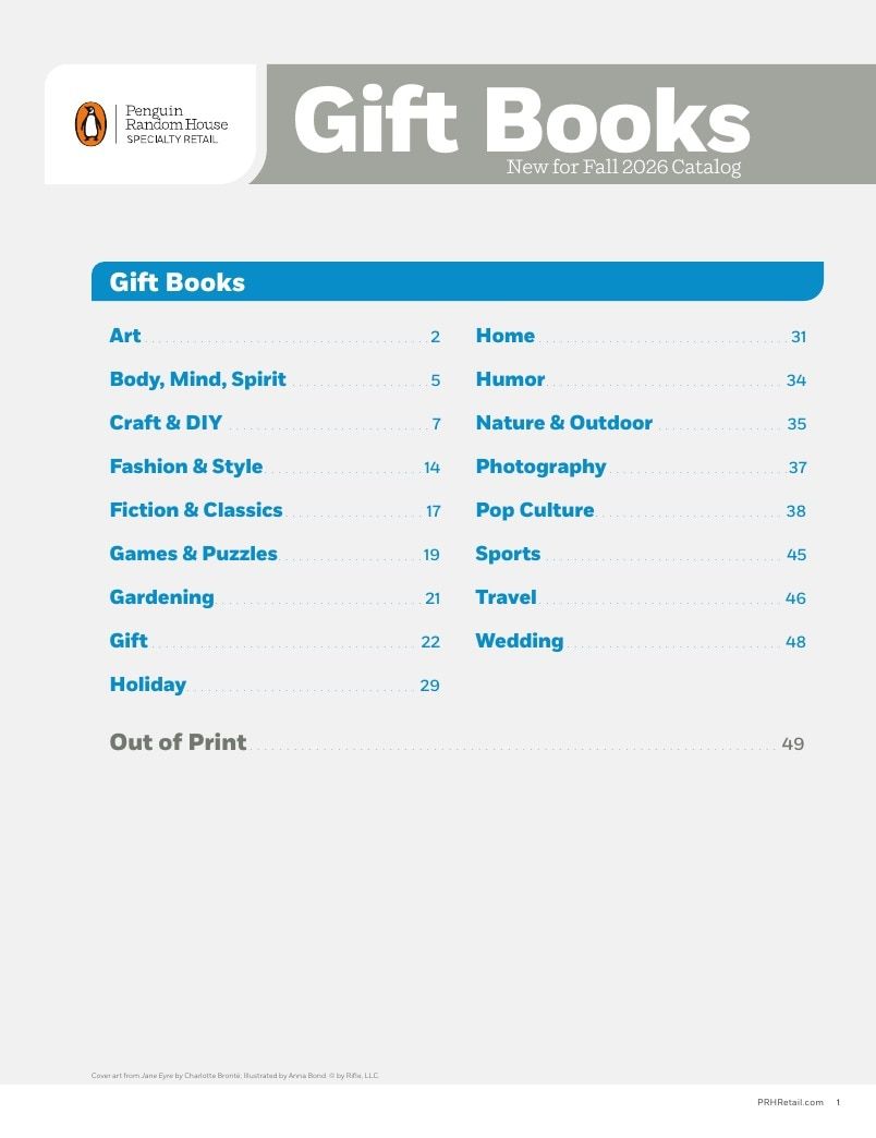 Penguin Random House Retail PRH Special Markets New for Fall 2026 Gift Books Catalog Weekly Ad January 1 - December 31, 2026
