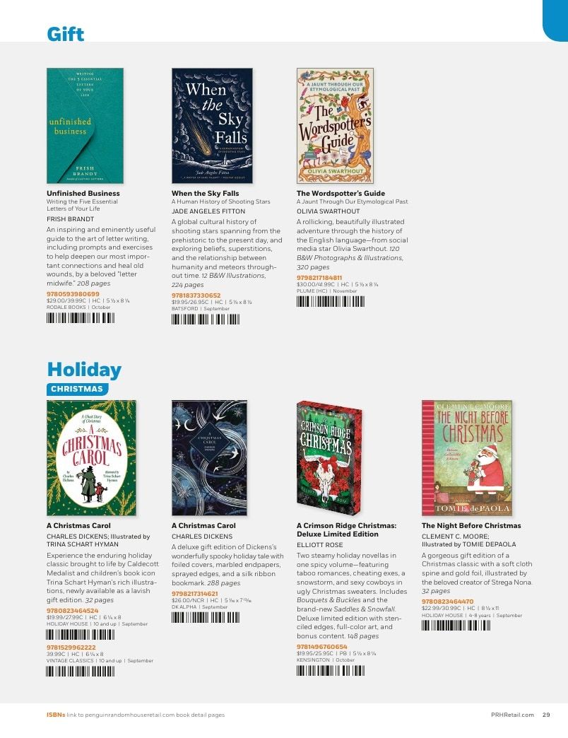 Penguin Random House Retail PRH Special Markets New for Fall 2026 Gift Books Catalog Weekly Ad January 1 - December 31, 2026