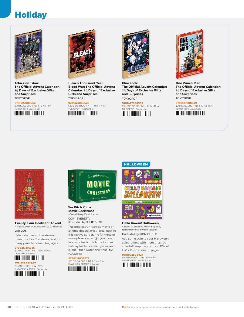 Penguin Random House Retail PRH Special Markets New for Fall 2026 Gift Books Catalog Weekly Ad January 1 - December 31, 2026