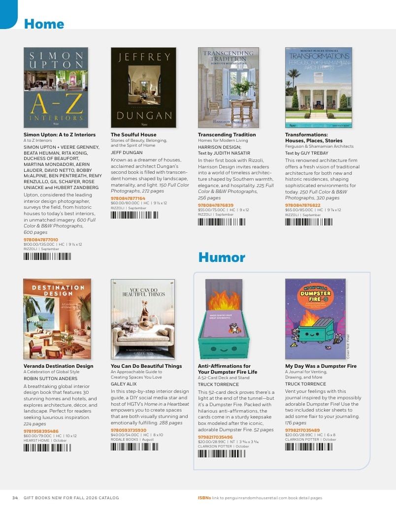 Penguin Random House Retail PRH Special Markets New for Fall 2026 Gift Books Catalog Weekly Ad January 1 - December 31, 2026