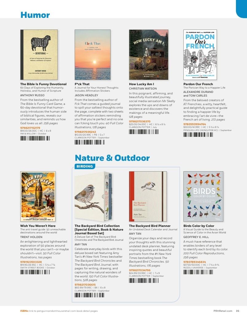 Penguin Random House Retail PRH Special Markets New for Fall 2026 Gift Books Catalog Weekly Ad January 1 - December 31, 2026