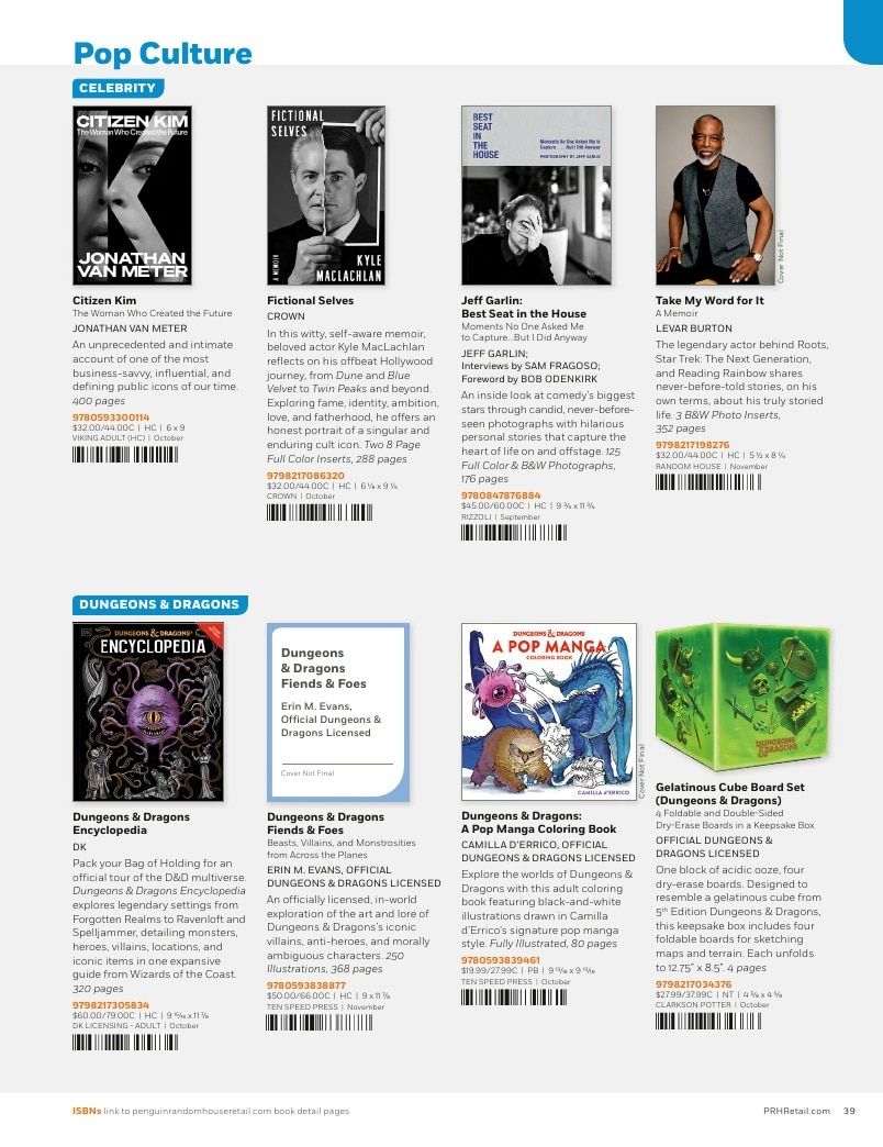 Penguin Random House Retail PRH Special Markets New for Fall 2026 Gift Books Catalog Weekly Ad January 1 - December 31, 2026