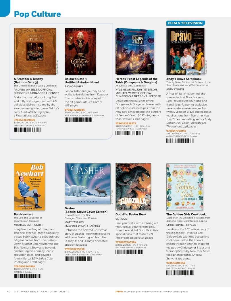 Penguin Random House Retail PRH Special Markets New for Fall 2026 Gift Books Catalog Weekly Ad January 1 - December 31, 2026