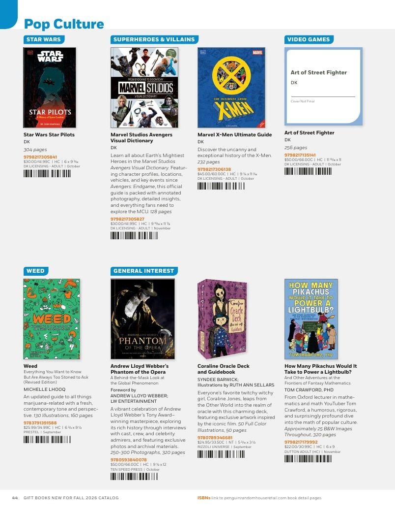 Penguin Random House Retail PRH Special Markets New for Fall 2026 Gift Books Catalog Weekly Ad January 1 - December 31, 2026
