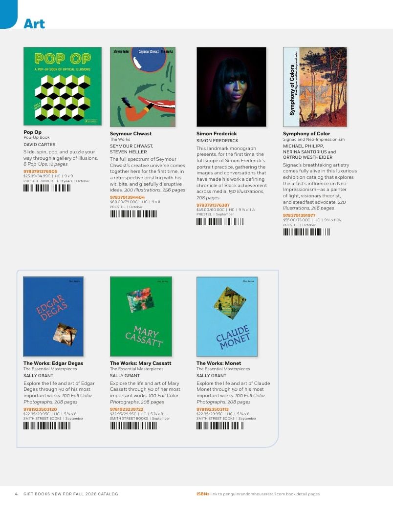 Penguin Random House Retail PRH Special Markets New for Fall 2026 Gift Books Catalog Weekly Ad January 1 - December 31, 2026