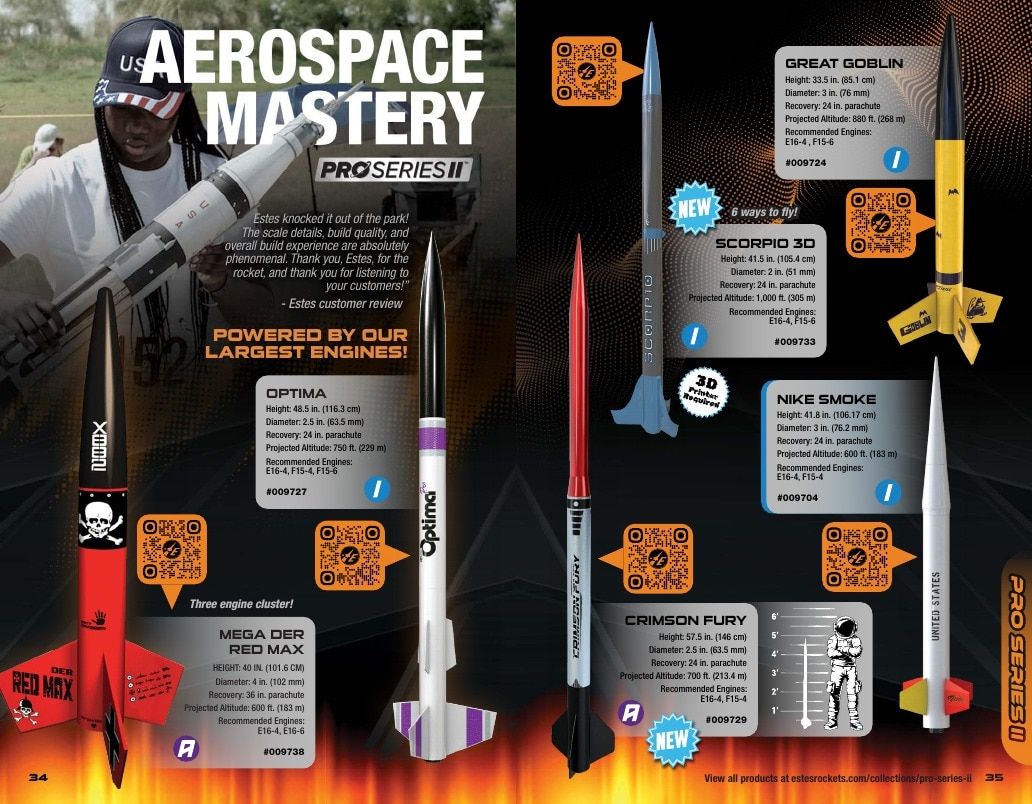 Estes Rockets Model Rocket Catalog Weekly Ad January 1 - December 31, 2026