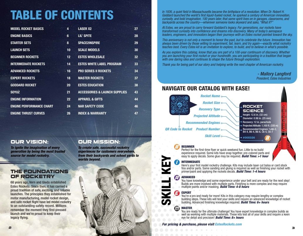 Estes Rockets Model Rocket Catalog Weekly Ad January 1 - December 31, 2026