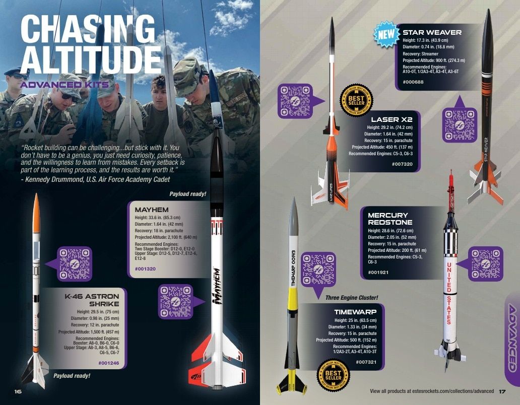 Estes Rockets Model Rocket Catalog Weekly Ad January 1 - December 31, 2026