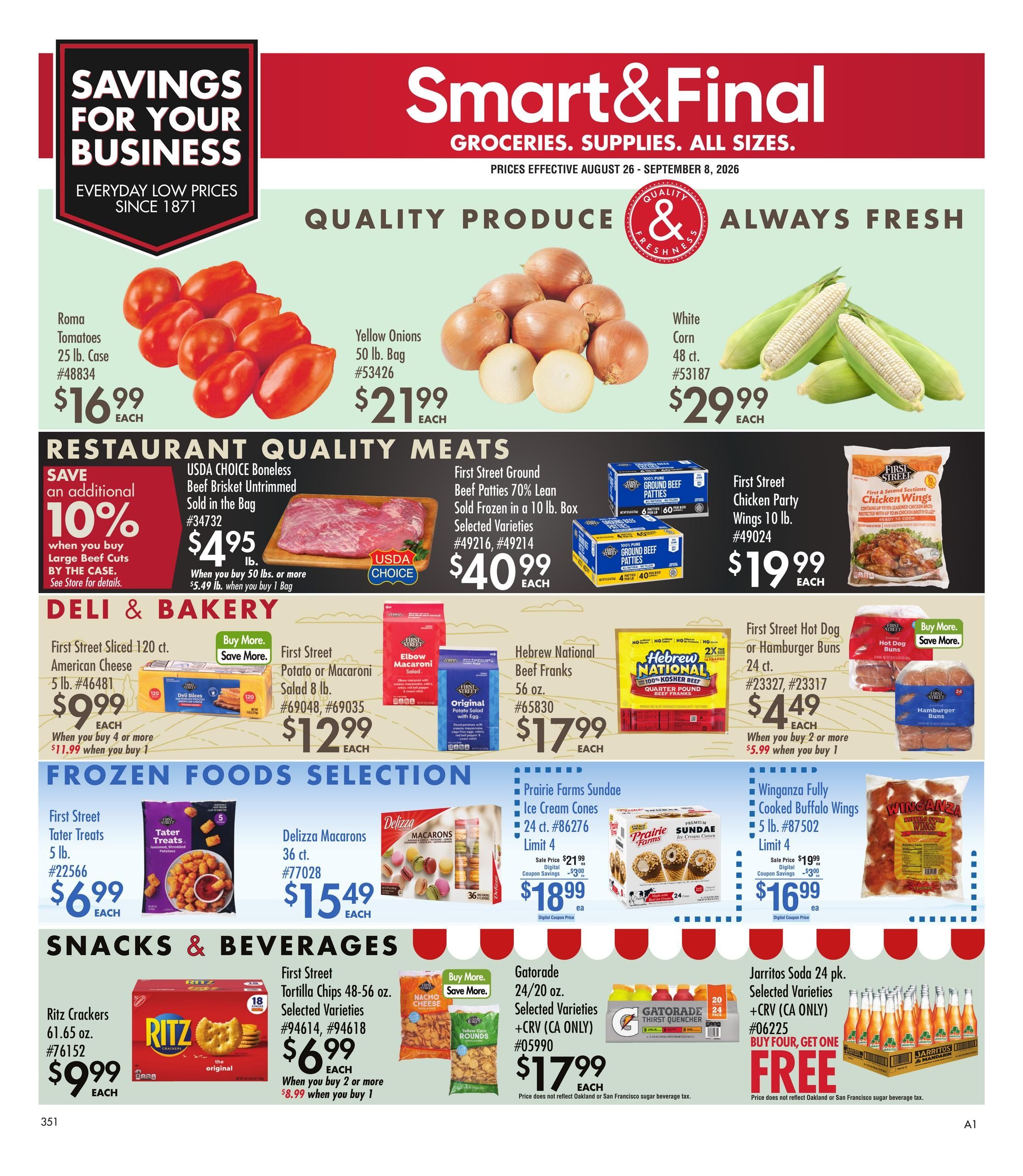 Smart & Final Business - Foodservice Weekly Ad August 26 - September 8, 2026