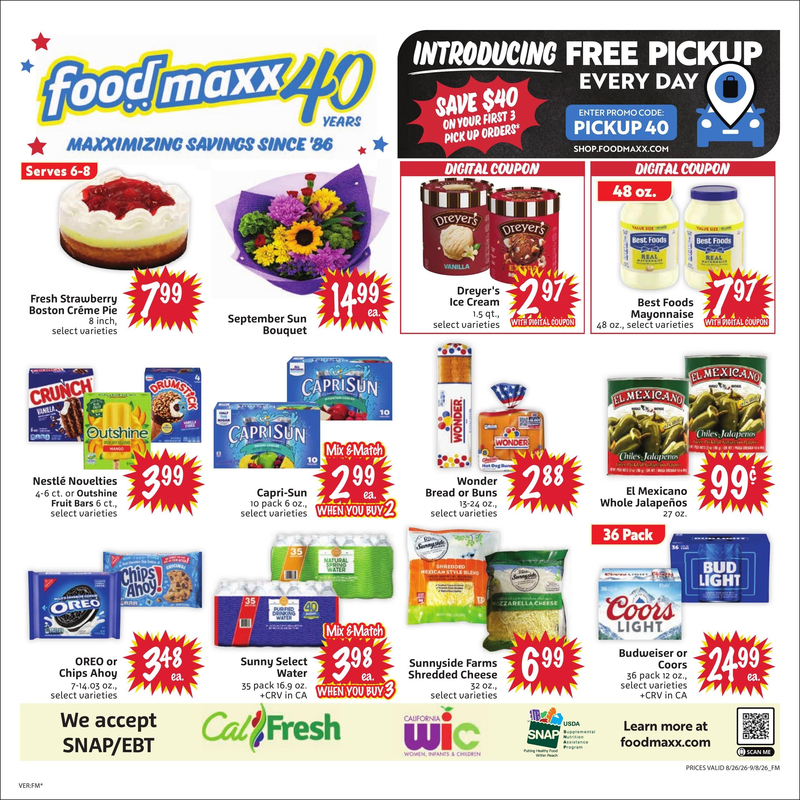 FoodMaxx (Antelope Area, CA) Weekly Ad August 26 - September 8, 2026