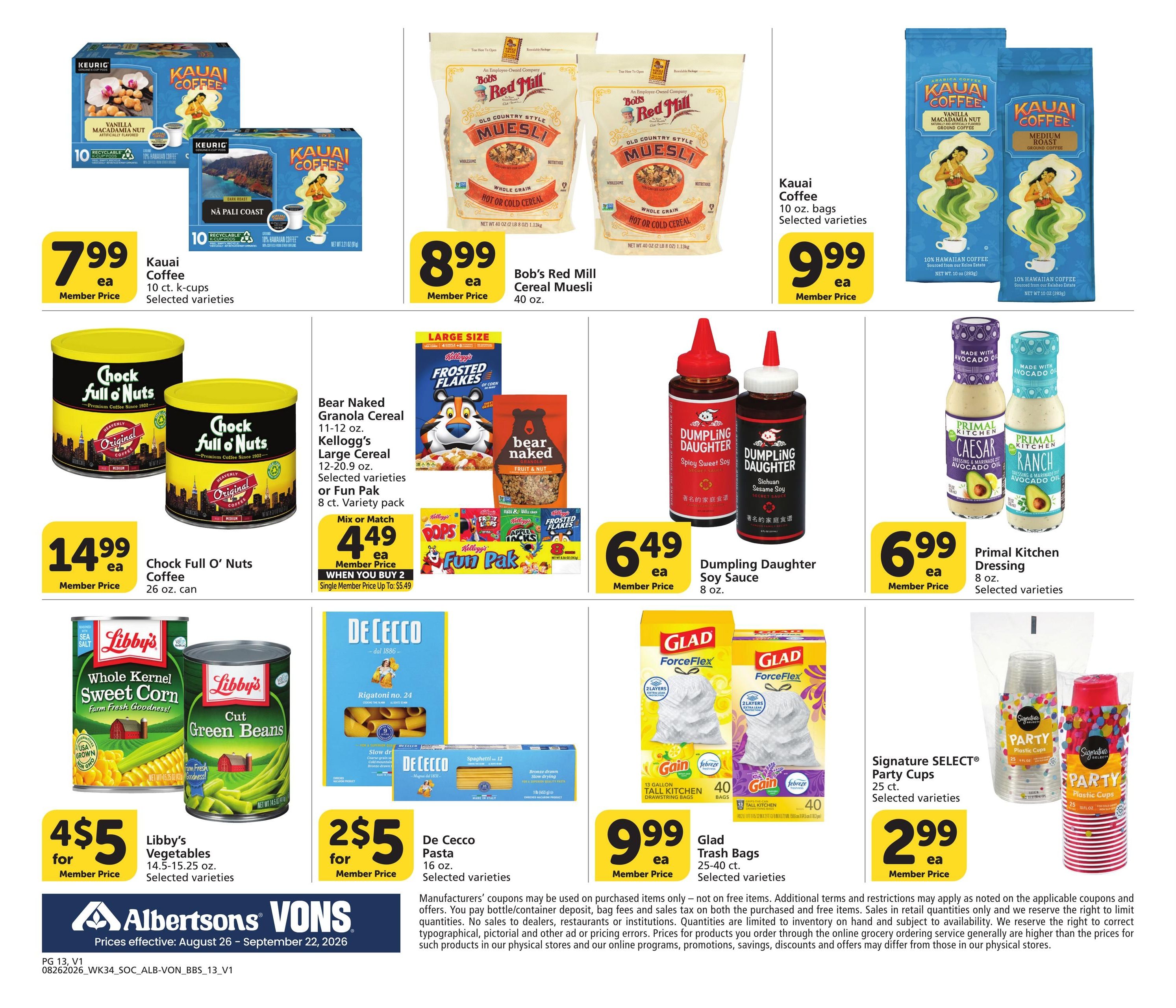 Albertsons (CA) Big Book of Savings Weekly Ad August 26 - September 22, 2026