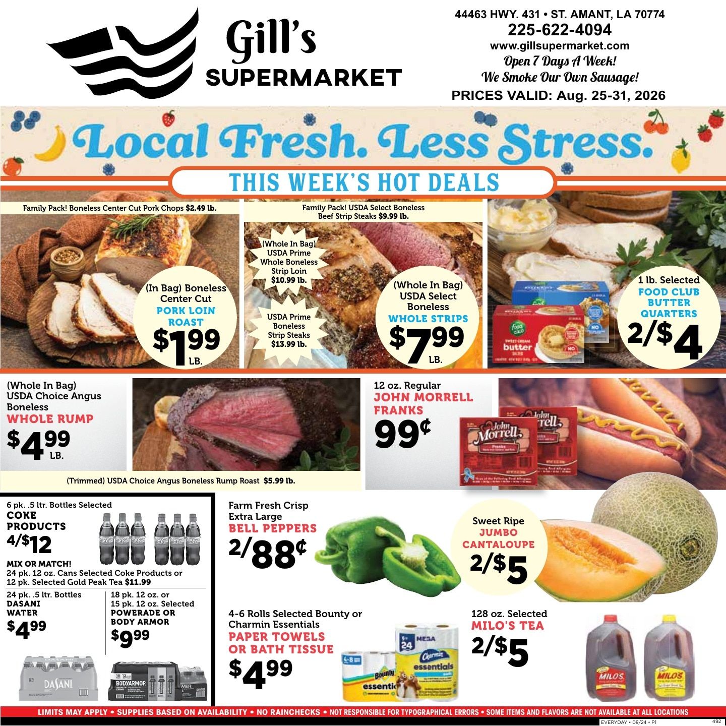 Gill's Supermarket Weekly Ad August 25 - 31, 2026