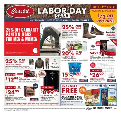 Coastal Farm Labor Day Sale Weekly Ad August 26 - September 8, 2026