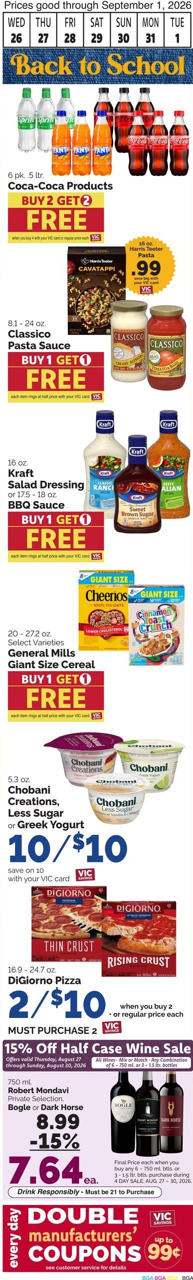 Harris Teeter (Arlington–Alexandria Area, VA) Weekly Ad August 26 - September 1, 2026