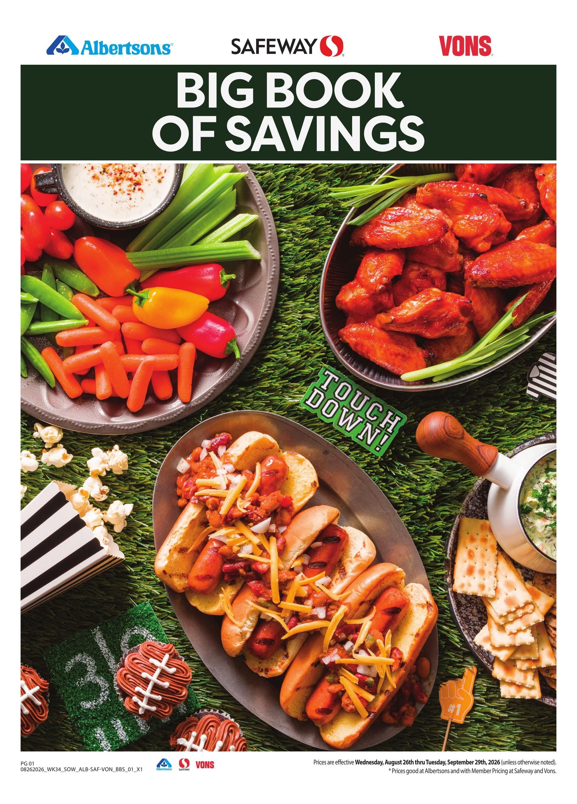 Safeway (AZ, NM, NV) Big Book of Savings Weekly Ad August 26 - September 29, 2026