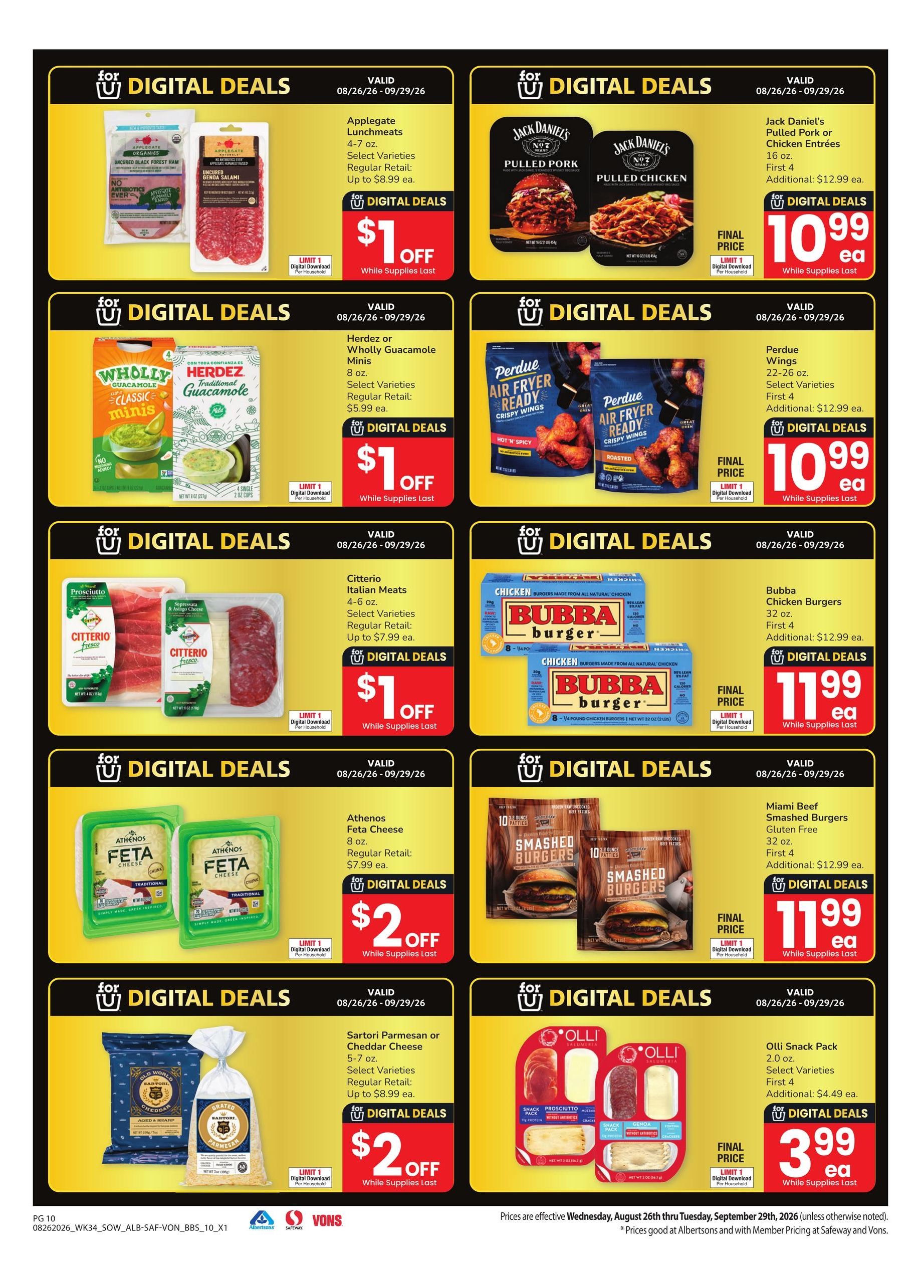Safeway (AZ, NM, NV) Big Book of Savings Weekly Ad August 26 - September 29, 2026