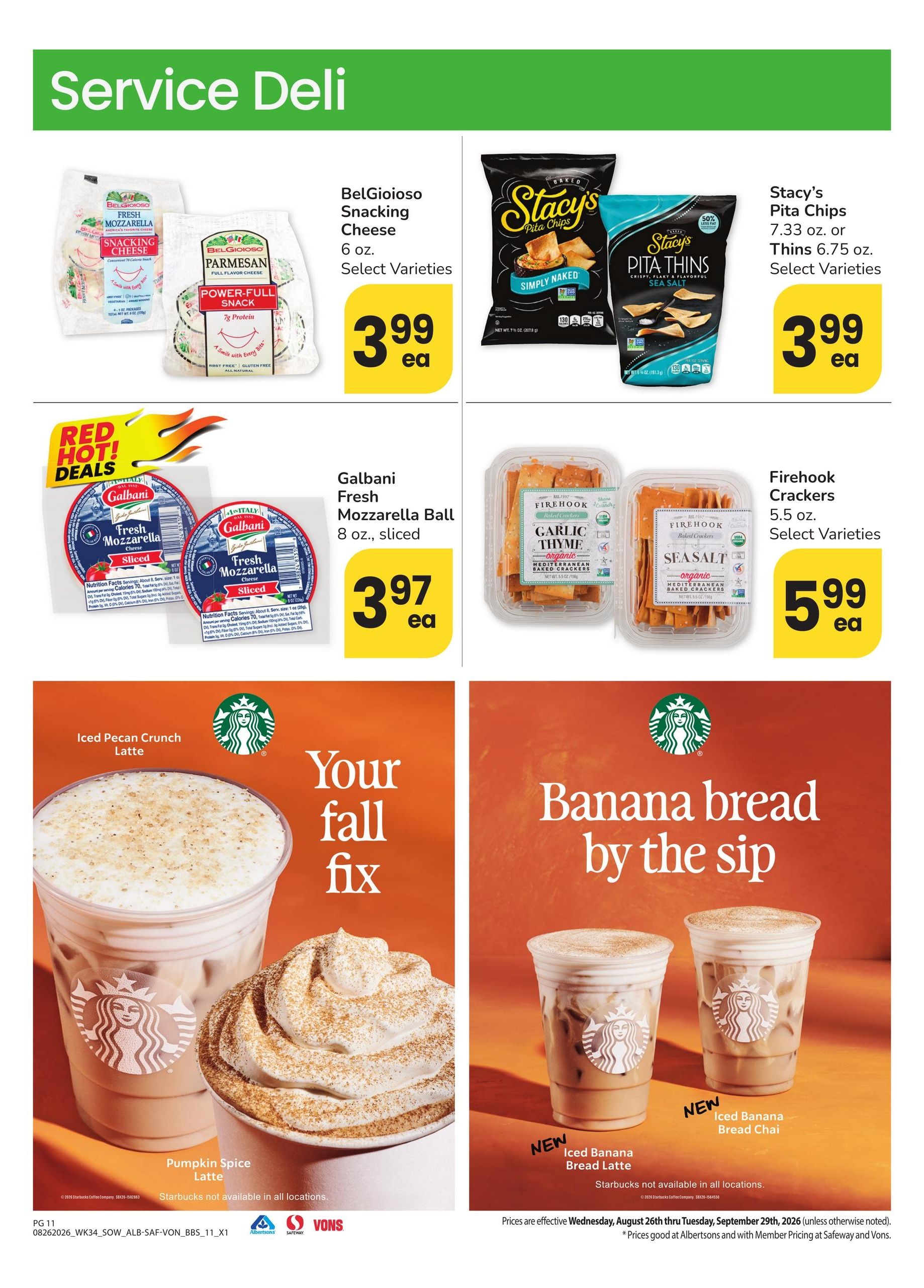 Safeway (AZ, NM, NV) Big Book of Savings Weekly Ad August 26 - September 29, 2026