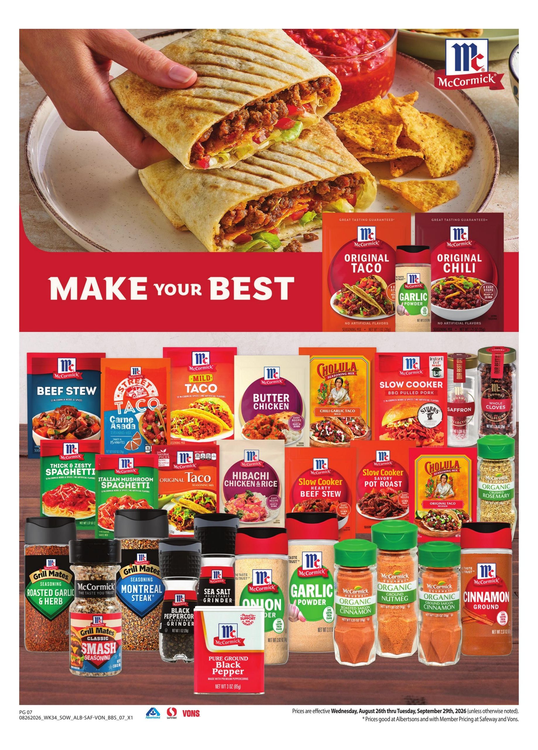 Safeway (AZ, NM, NV) Big Book of Savings Weekly Ad August 26 - September 29, 2026