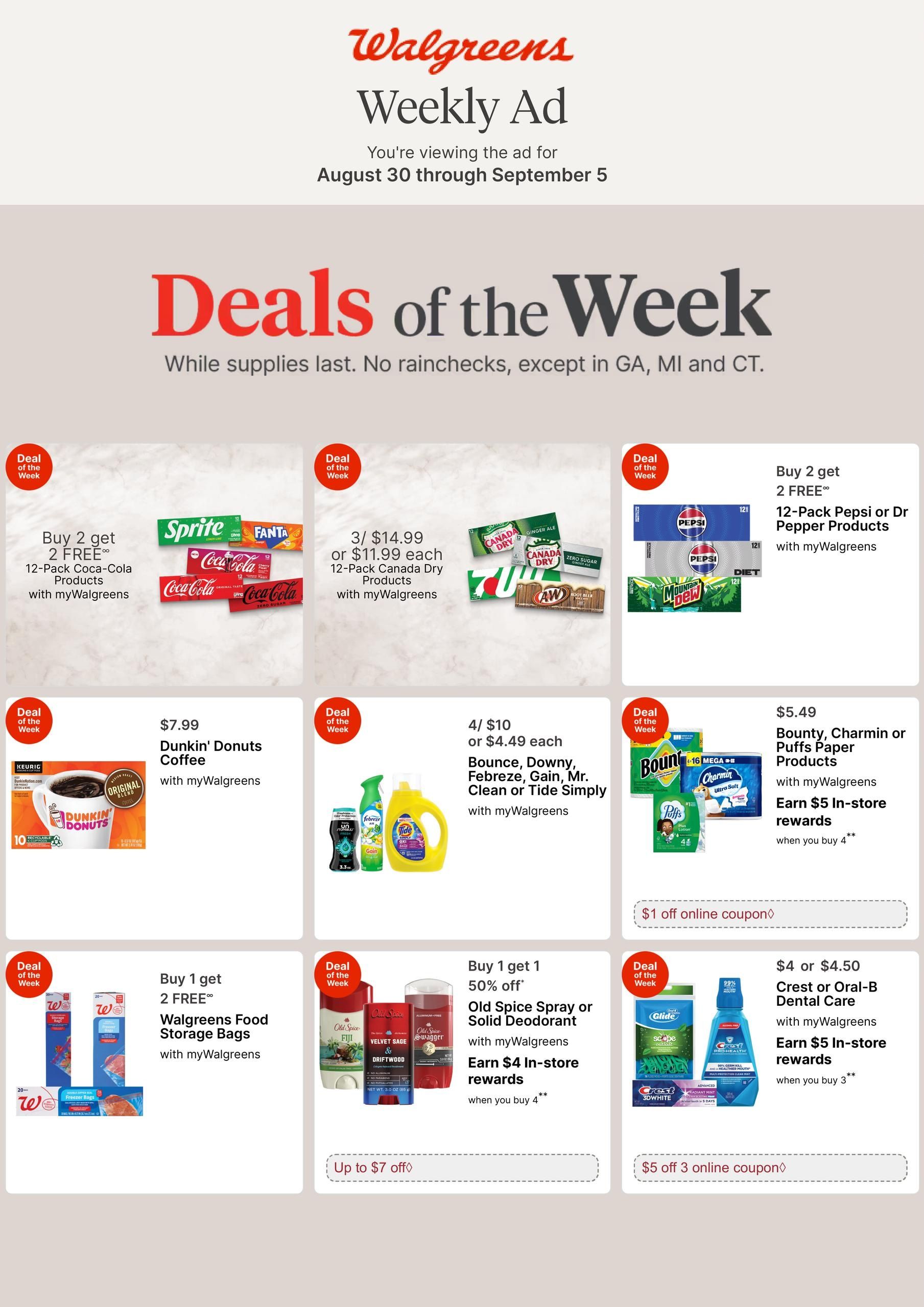 Walgreens (Lillian Area, AL) Weekly Ad August 30 - September 5, 2026