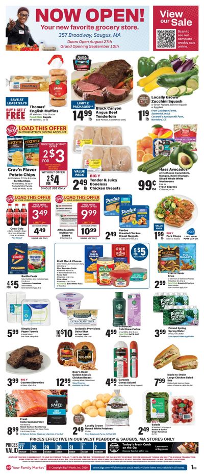 Big Y (Allston Area, MA) Weekly Ad August 27 - September 2, 2026