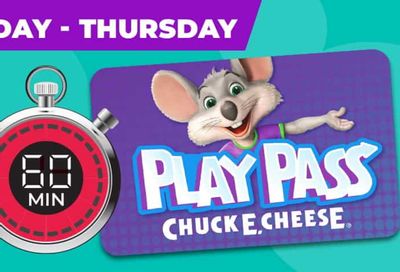 Chuck E. Cheese: 60 Minutes of All You Can Play for $19.99