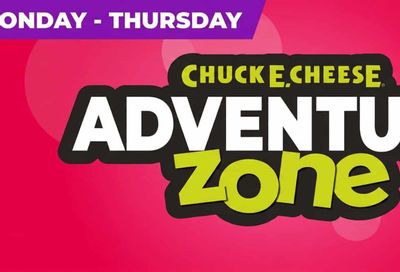 Chuck E. Cheese: Buy One, Get One Free Adventure Zone Admission