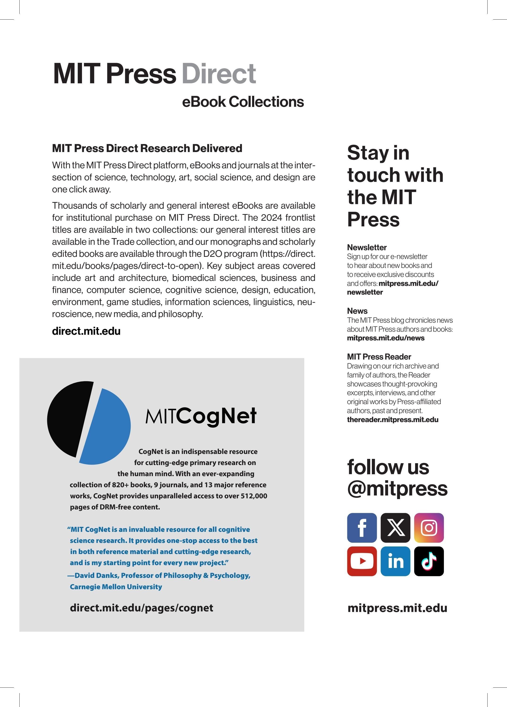 MIT Press Fall 2026 Catalog Weekly Ad January 1 - December 31, 2026