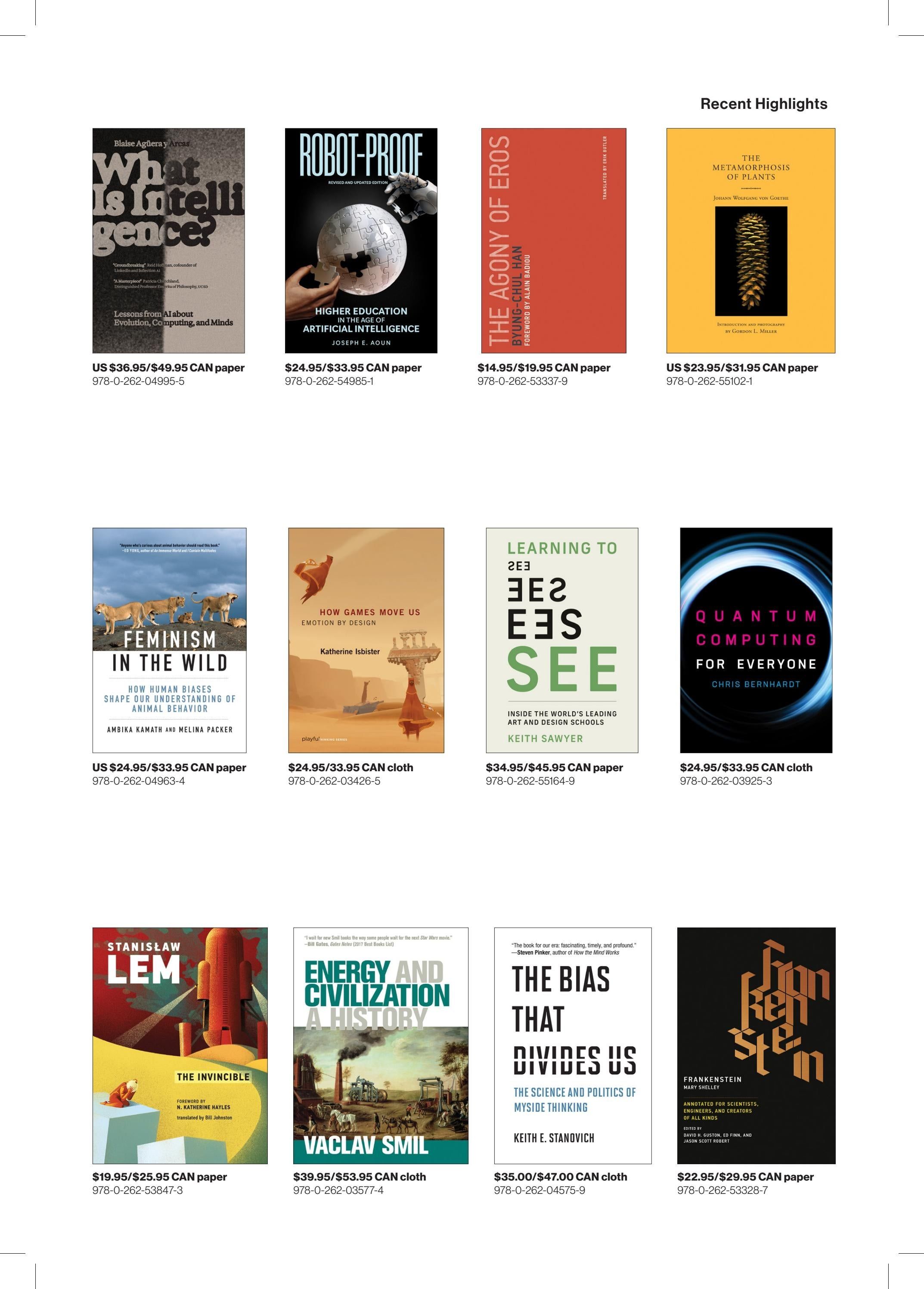 MIT Press Fall 2026 Catalog Weekly Ad January 1 - December 31, 2026
