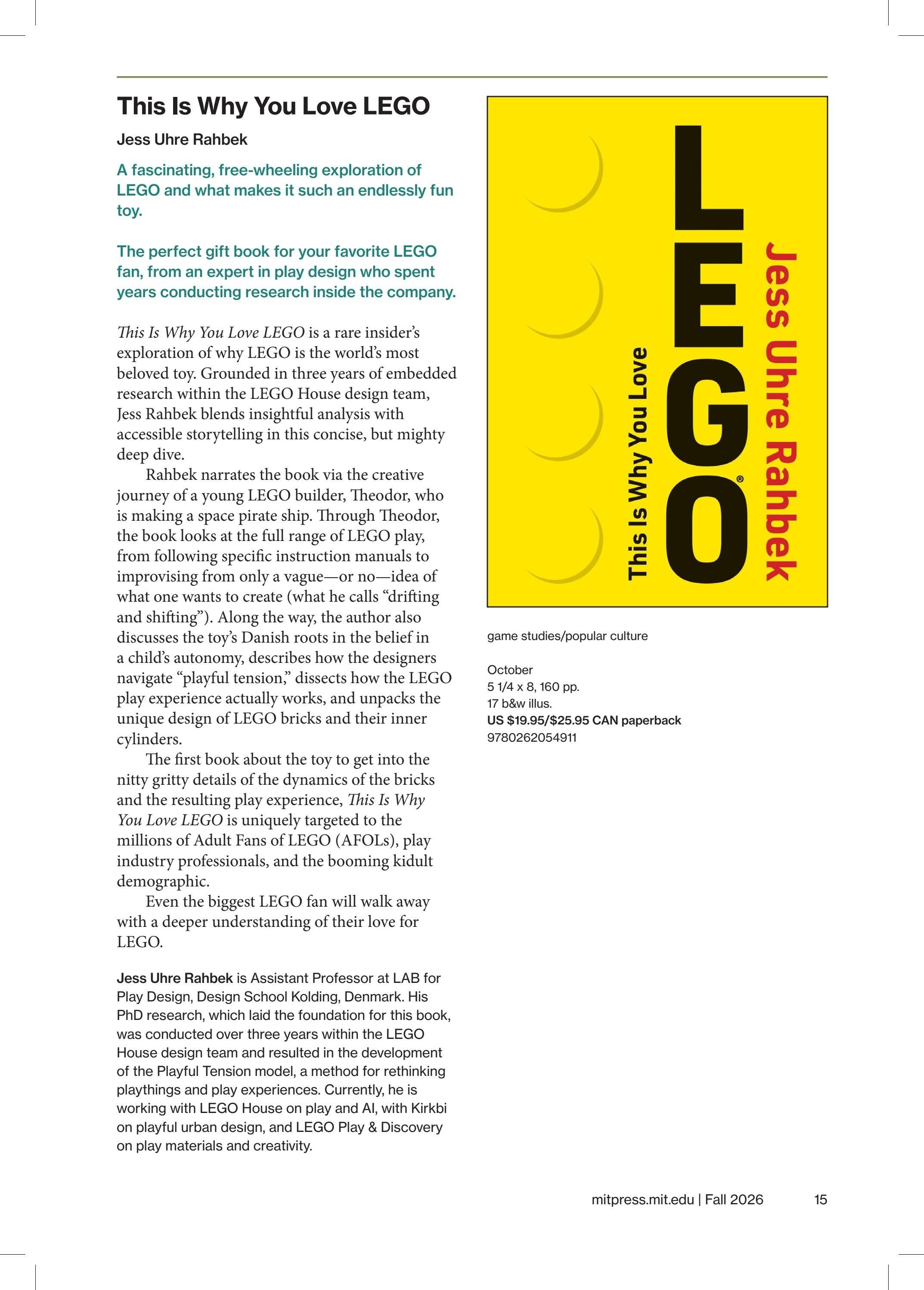 MIT Press Fall 2026 Catalog Weekly Ad January 1 - December 31, 2026