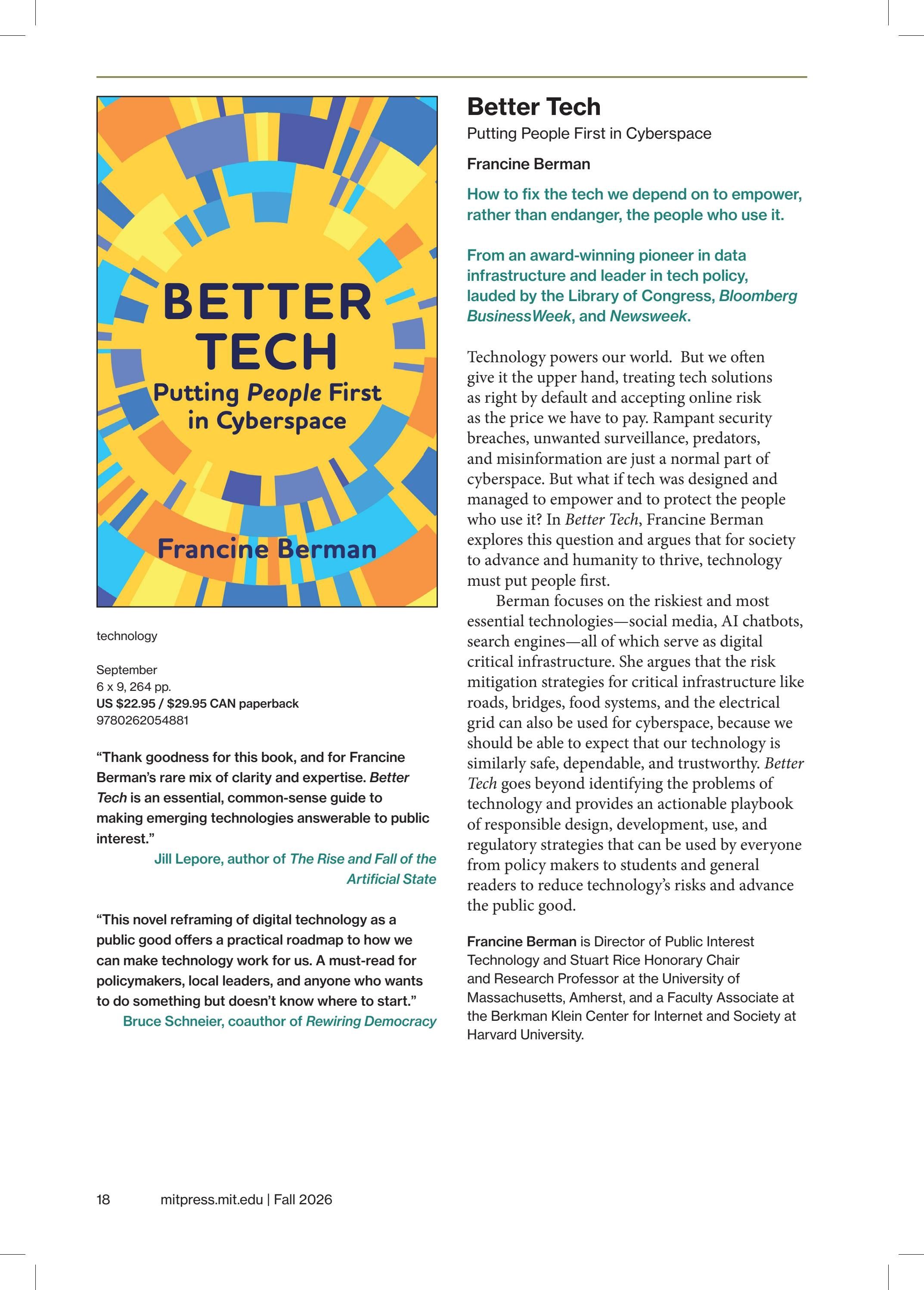 MIT Press Fall 2026 Catalog Weekly Ad January 1 - December 31, 2026