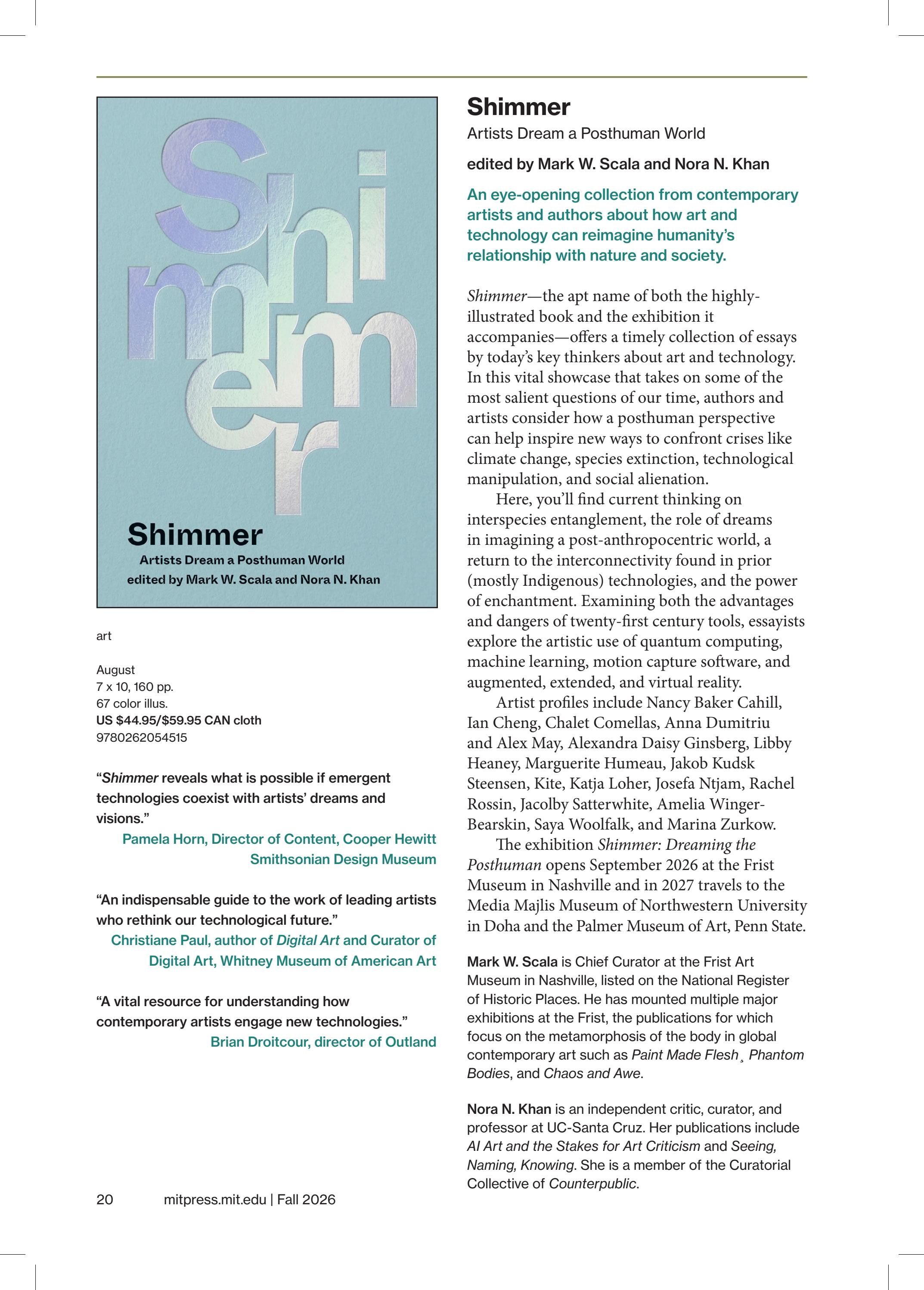 MIT Press Fall 2026 Catalog Weekly Ad January 1 - December 31, 2026