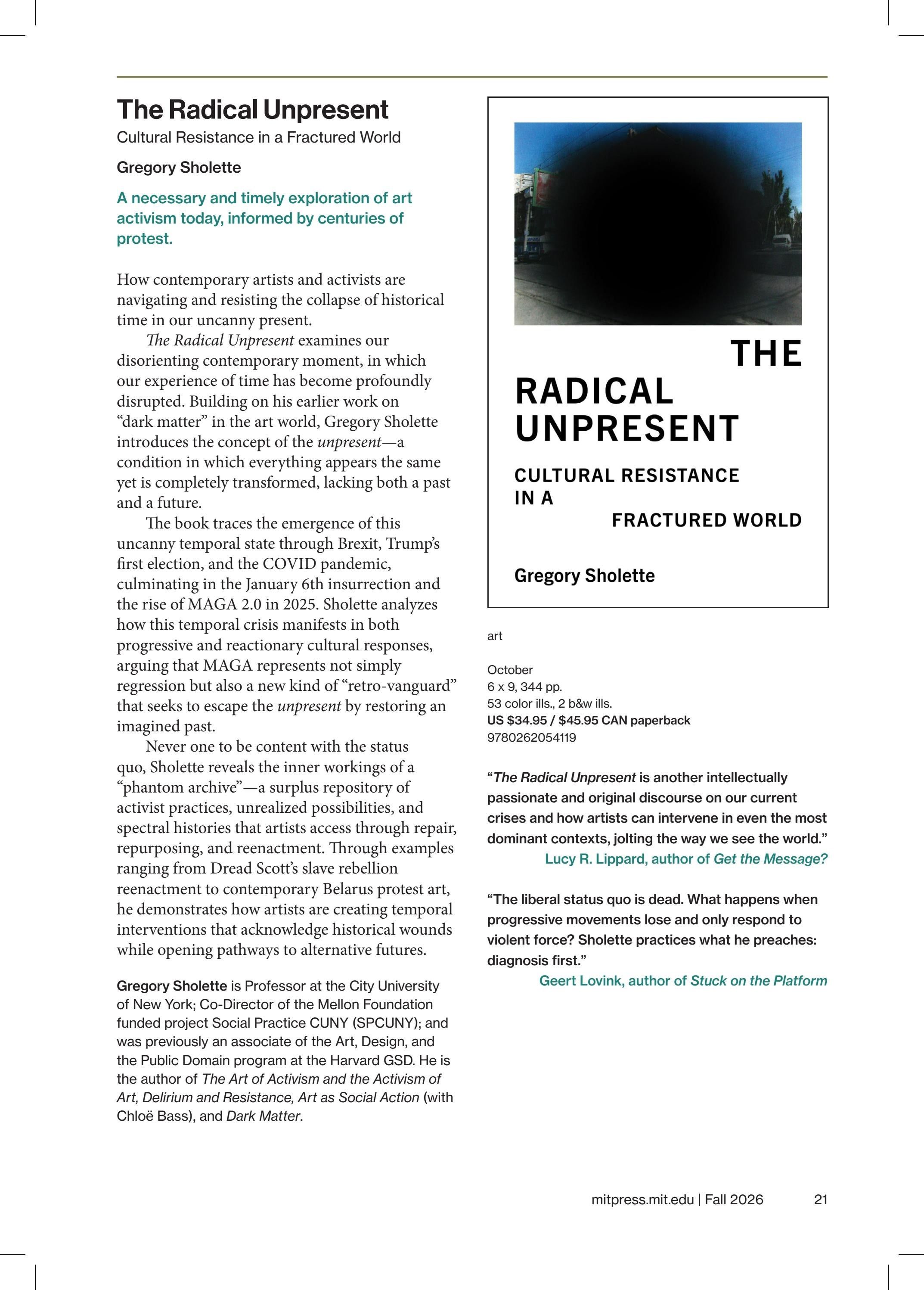 MIT Press Fall 2026 Catalog Weekly Ad January 1 - December 31, 2026