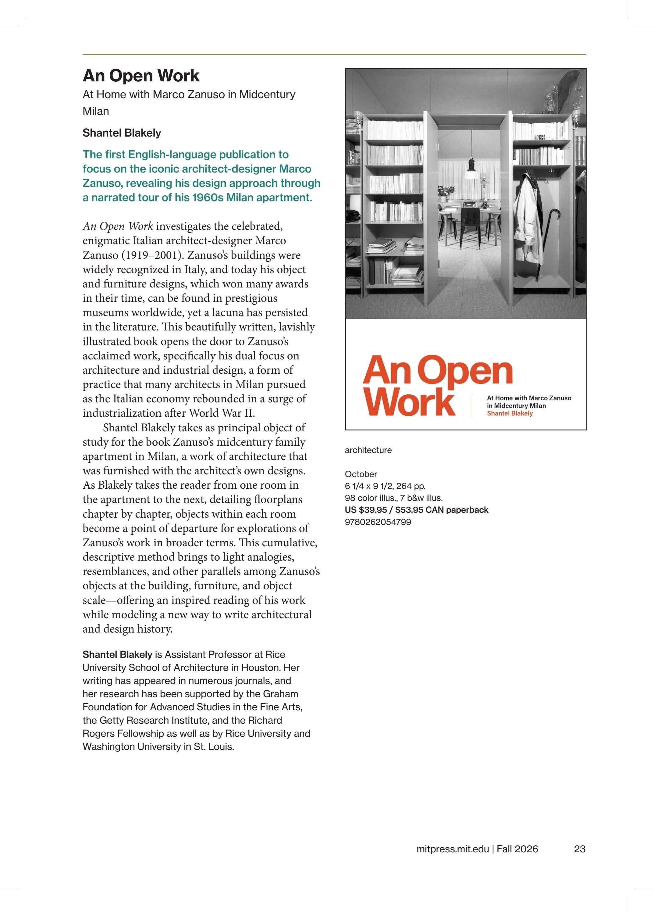 MIT Press Fall 2026 Catalog Weekly Ad January 1 - December 31, 2026
