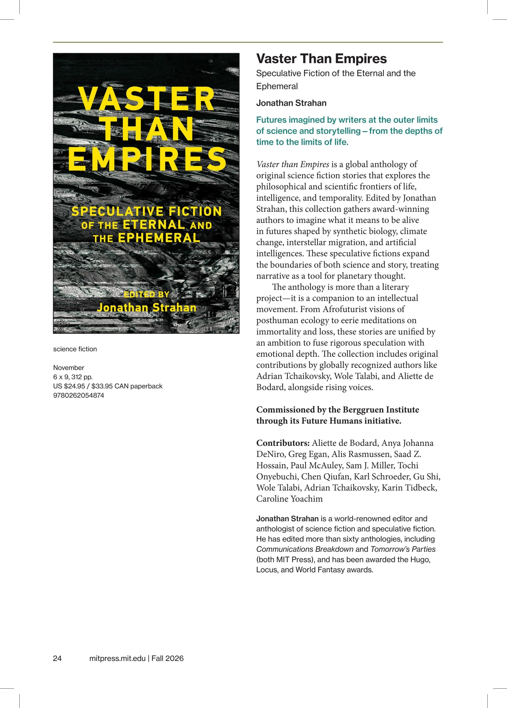 MIT Press Fall 2026 Catalog Weekly Ad January 1 - December 31, 2026