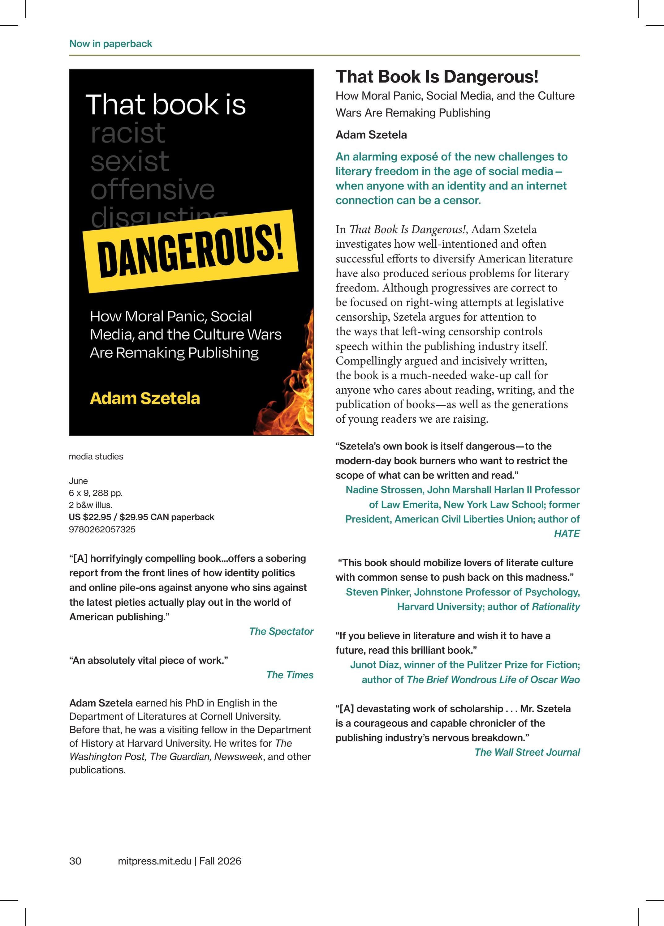 MIT Press Fall 2026 Catalog Weekly Ad January 1 - December 31, 2026