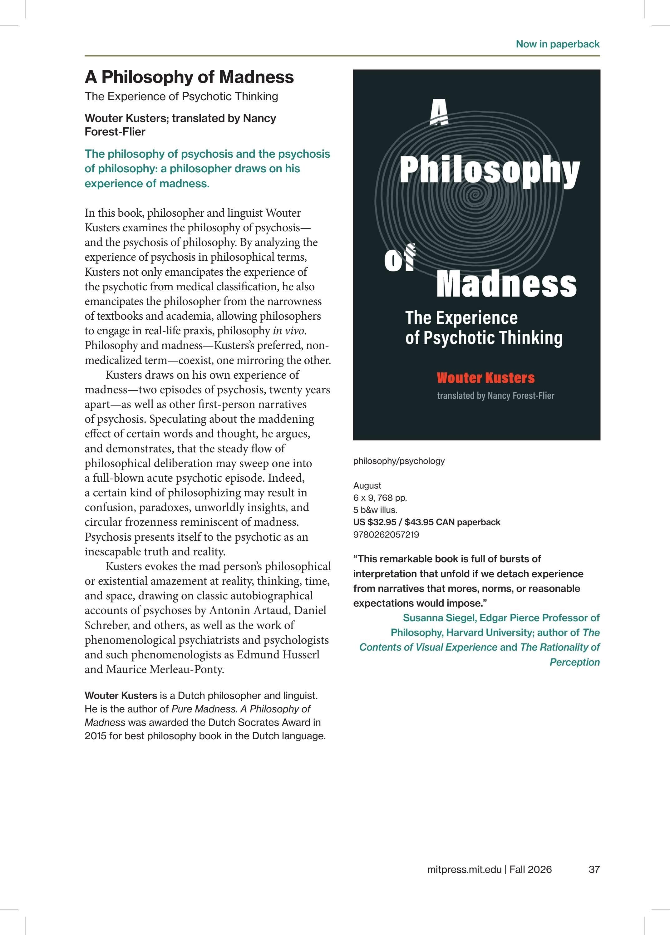 MIT Press Fall 2026 Catalog Weekly Ad January 1 - December 31, 2026