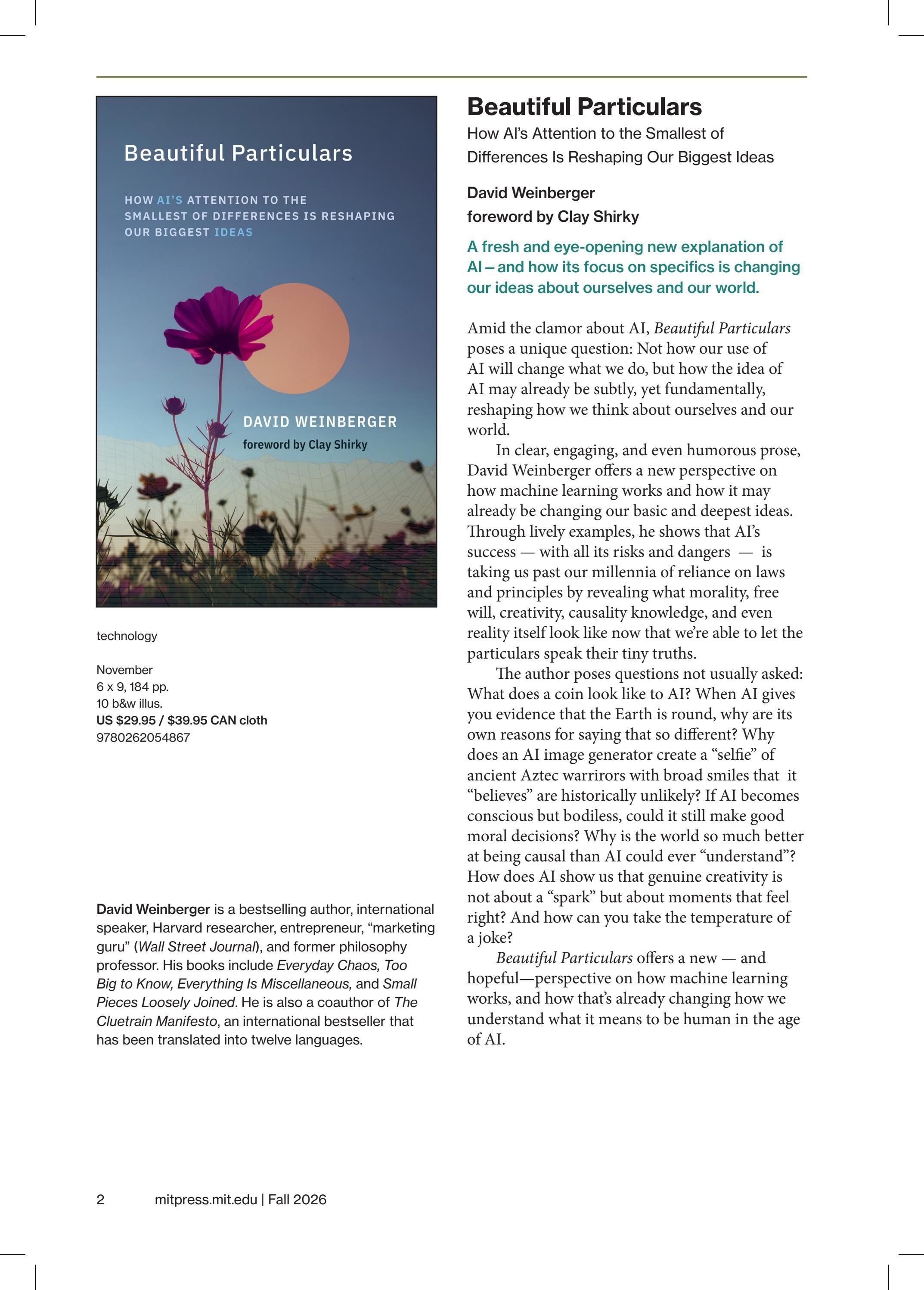 MIT Press Fall 2026 Catalog Weekly Ad January 1 - December 31, 2026