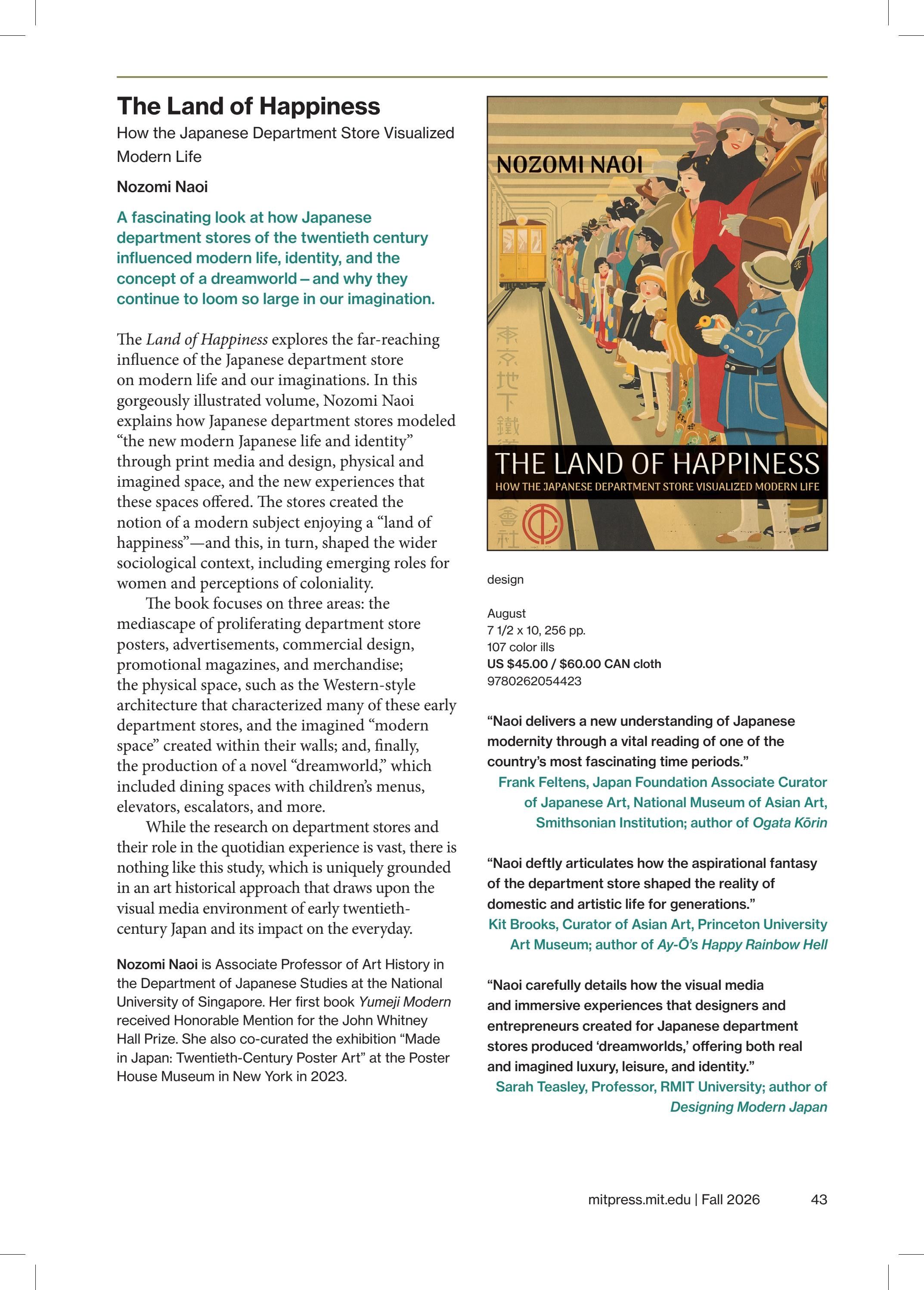 MIT Press Fall 2026 Catalog Weekly Ad January 1 - December 31, 2026